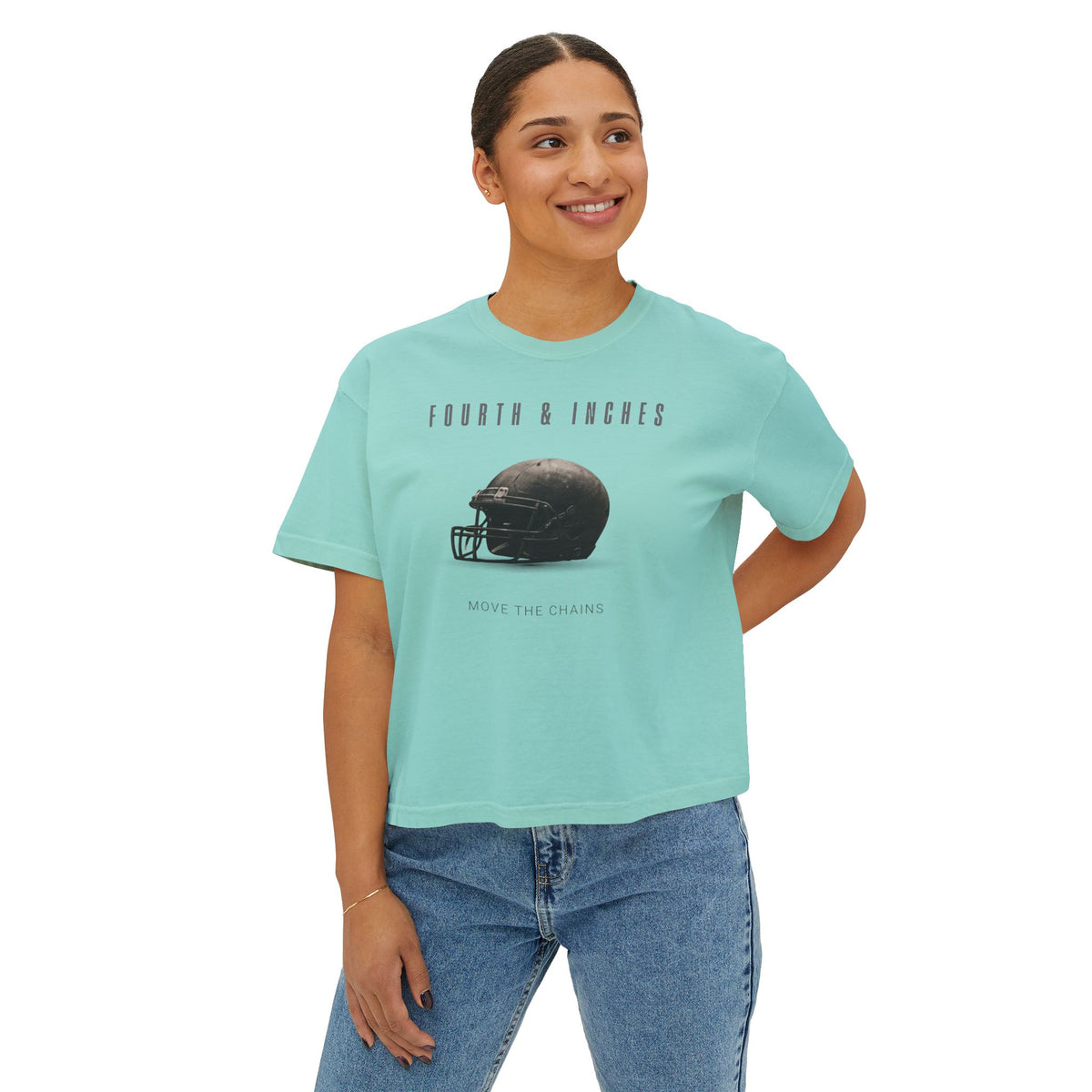 Fourth & Inches Football Boxy Tee