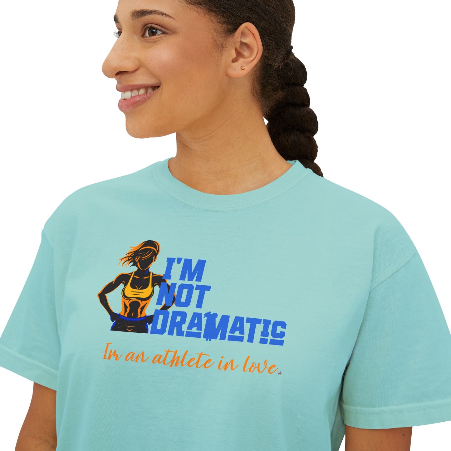 Boxy Tee - I'm Not Dramatic, I'm an Athlete in Love - Casual Wear, Gift for Friends, Birthday, Sporty Style