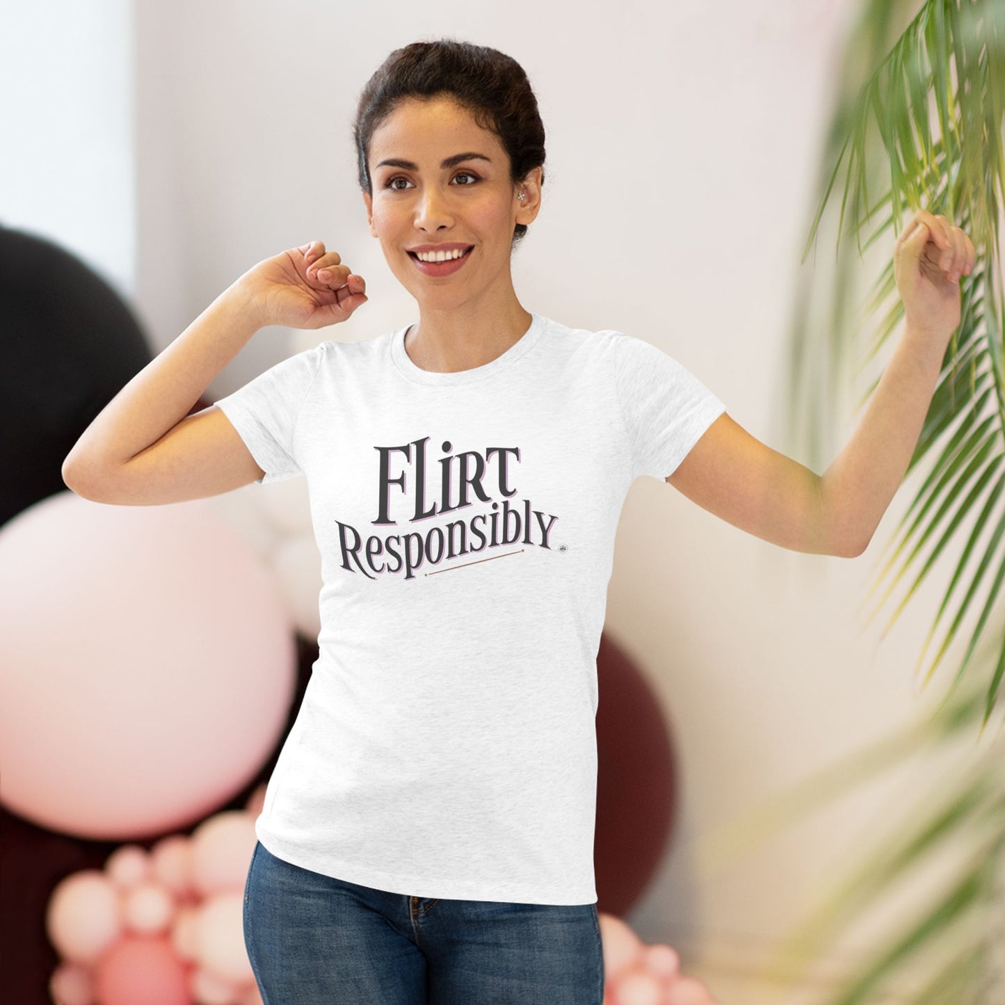 Flirt Responsibly Women's Triblend Sleep Tee | Fun Casual Shirt for Dates, Parties, Gifts, and Everyday Wear