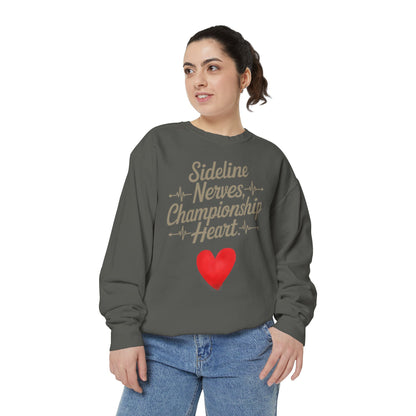 Sideline Nerves Championship Heart - Heavyweight Crewneck