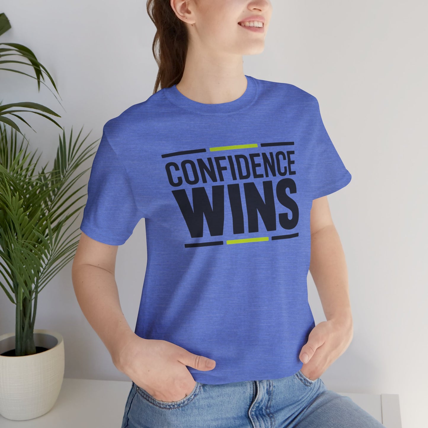 Confidence Wins Tee with Sleeve Logo T-Shirt
