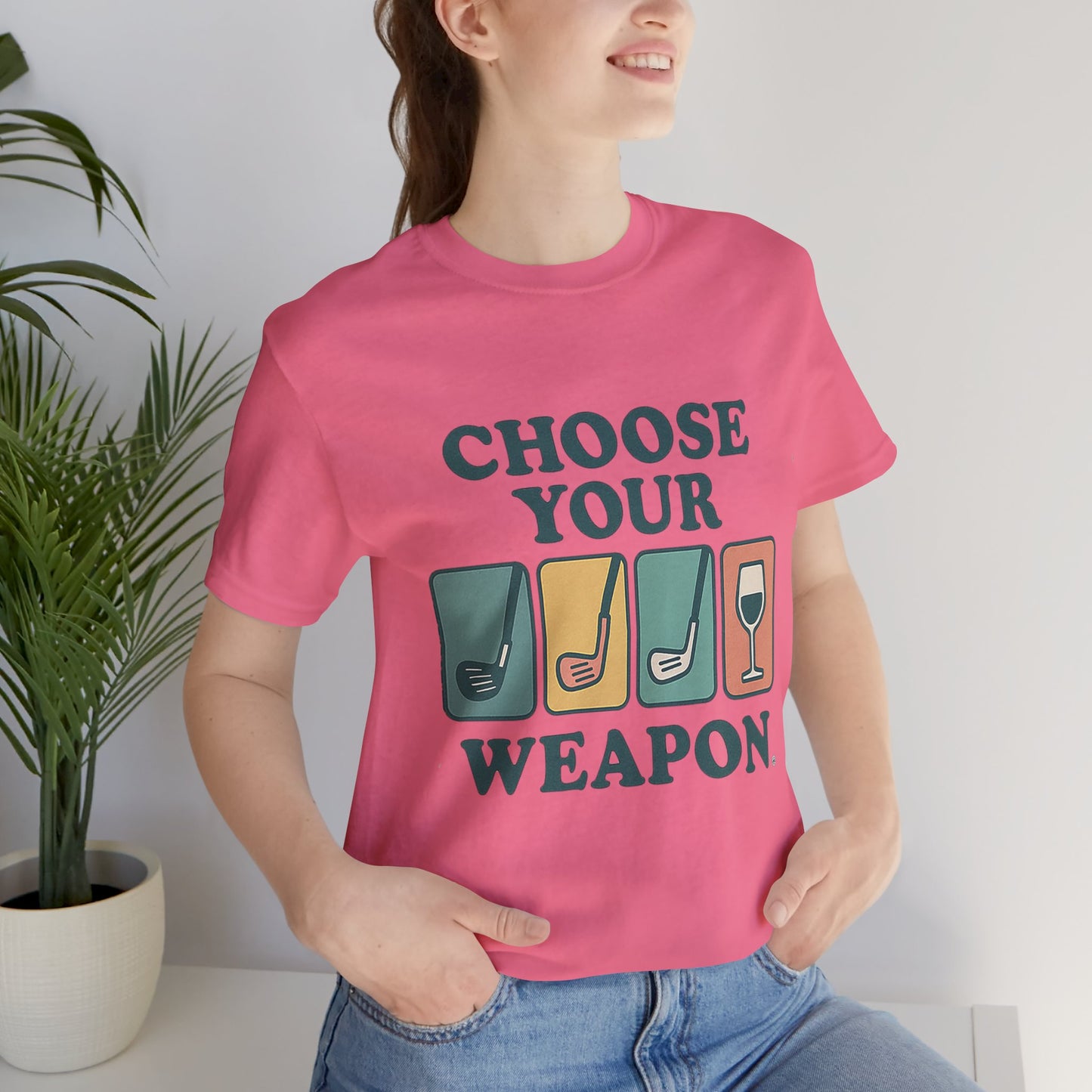 Choose Your Weapon Golf Tee (Retro Edition) -  Unisex Jersey Short Sleeve