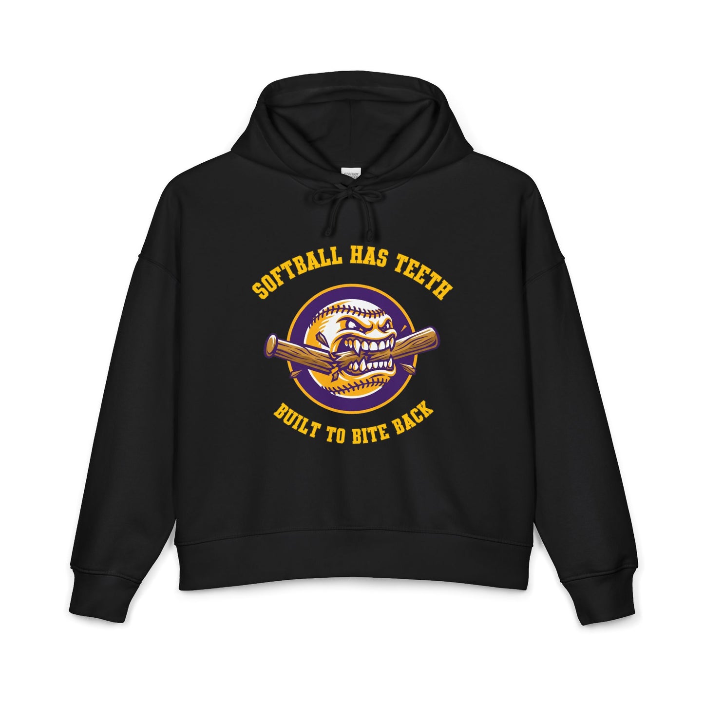 Softball has teeth Mid-Length Hoodie