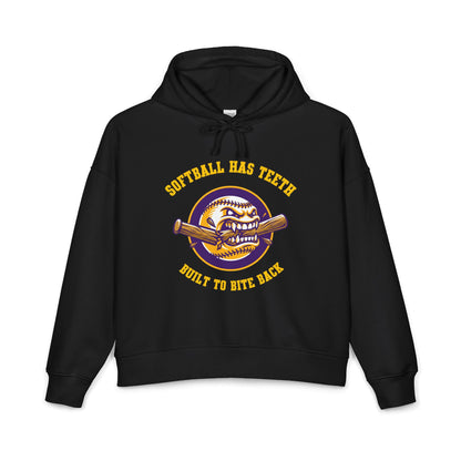 Softball has teeth Mid-Length Hoodie