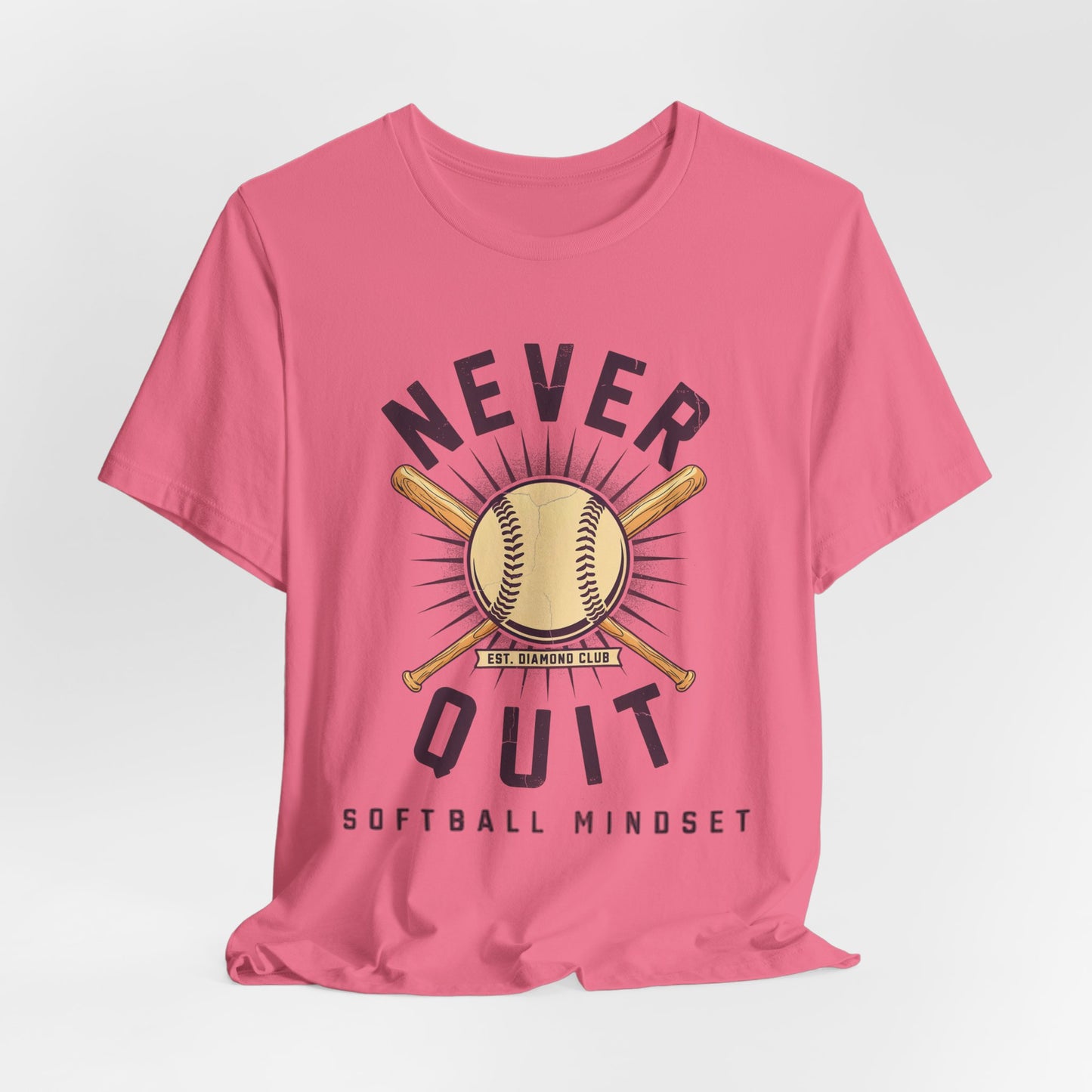 Never Quit Softball Mindset Graphic Tee