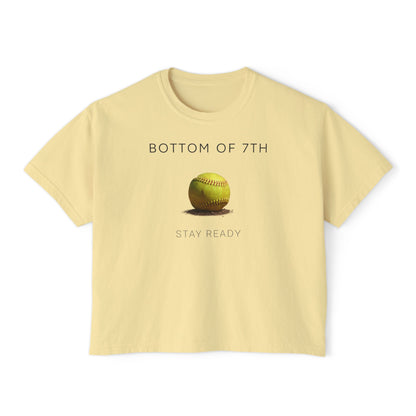 Bottom of 7th Softball Boxy Tee – Stay Ready
