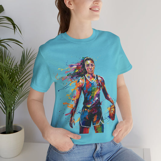 Basketball Tee - Painted Design Unisex Jersey Short Sleeve Tee
