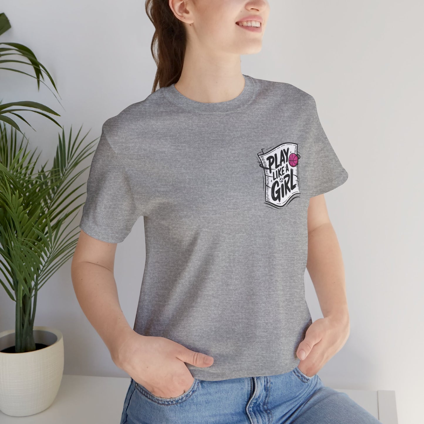 Play like a Girl Pocket Graphic Tee