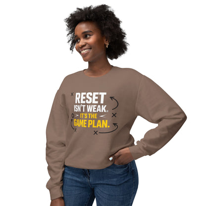 Reset Isn't Weak It's The Game Plan Sweatshirt — Athletic Crewneck