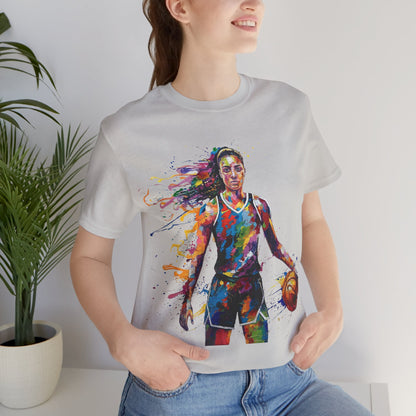 Basketball Tee - Painted Design Unisex Jersey Short Sleeve Tee