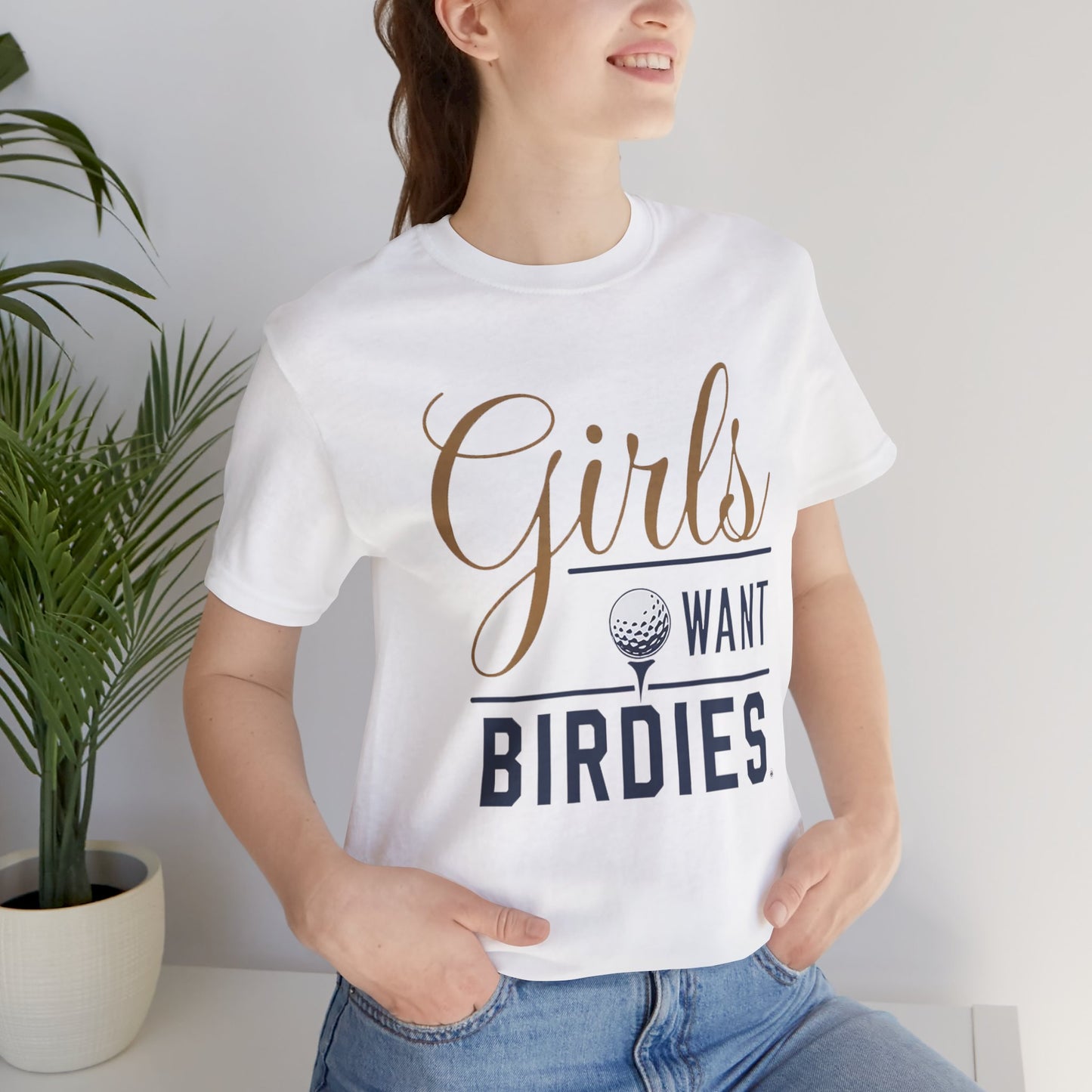 Girls Want Birdies Golf Tee