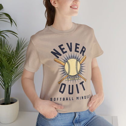 Never Quit Softball Mindset Graphic Tee