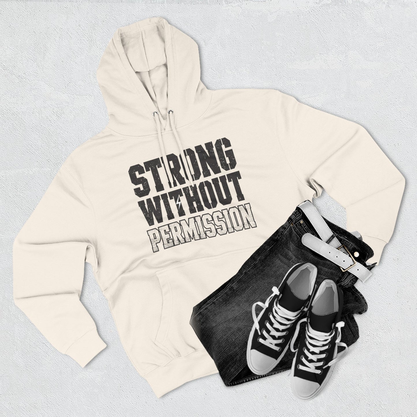 Strong Without Permission 80/20 Cotton-Blend Hoodie