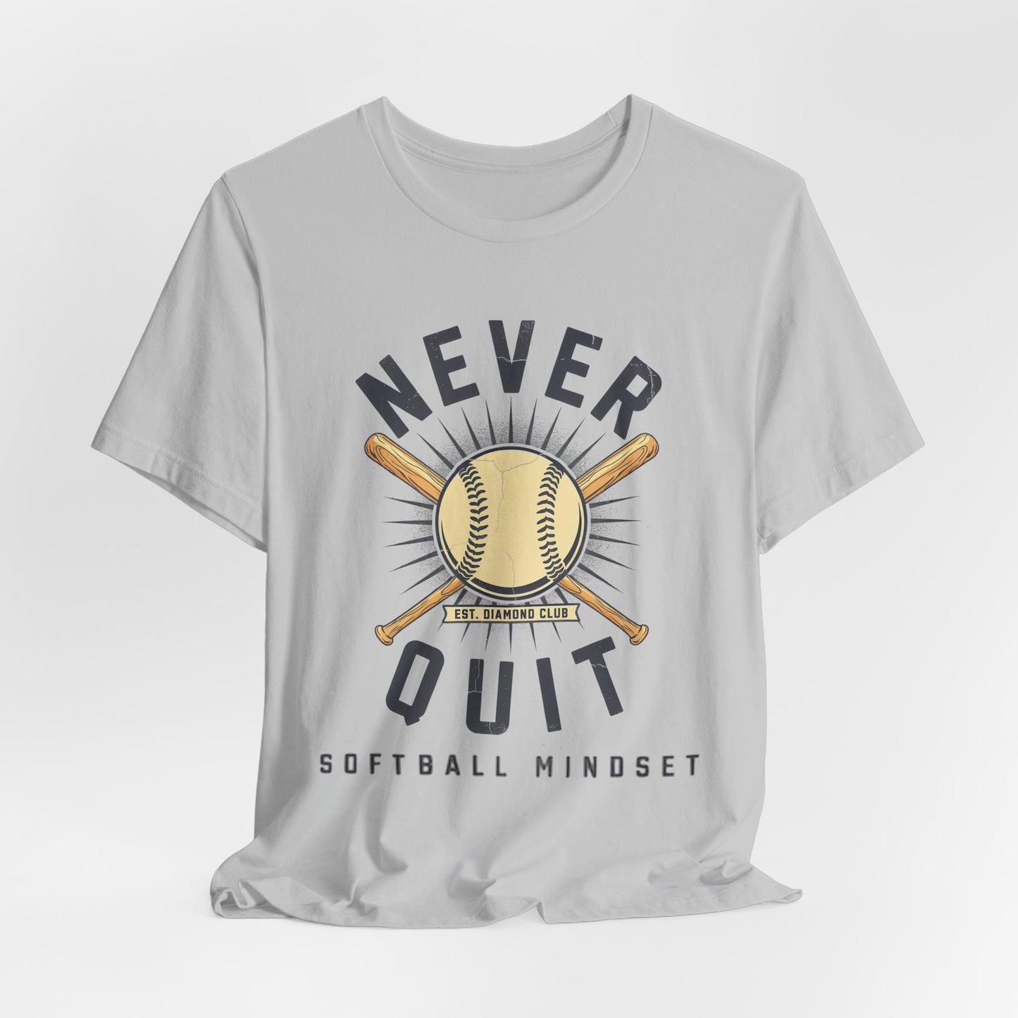 Never Quit Softball Mindset Graphic Tee