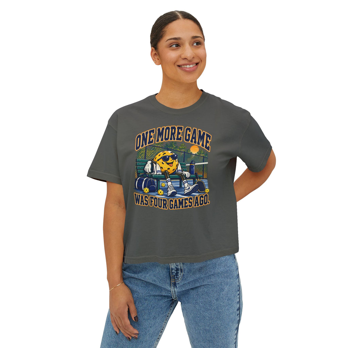One More Game Was Four Games Ago. — Women’s Boxy Tee