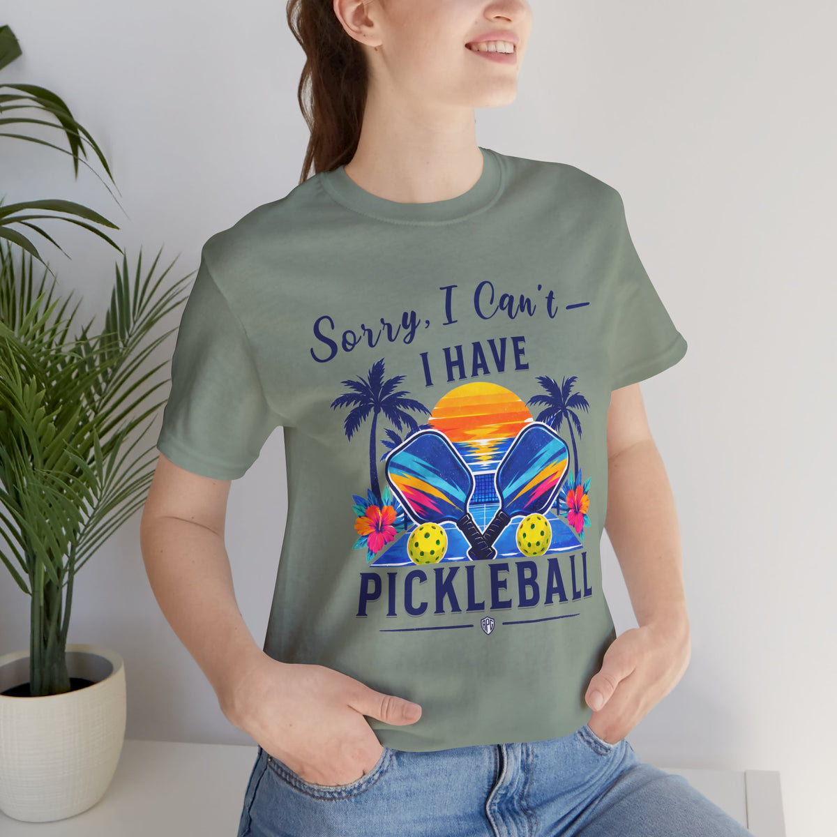 Sorry, I Can’t — I Have Pickleball | Tropical Pickleball Shirt