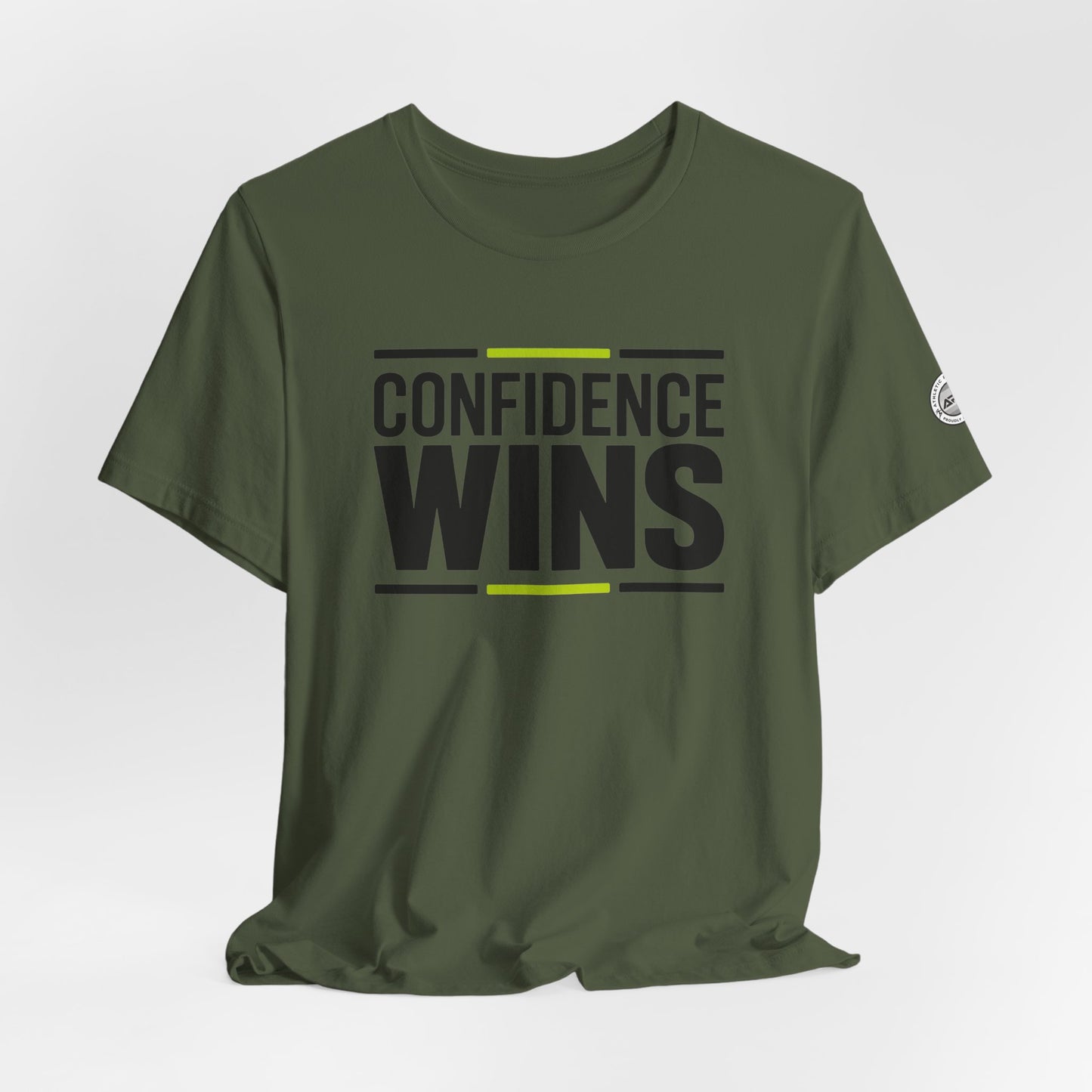 Confidence Wins Tee with Sleeve Logo T-Shirt