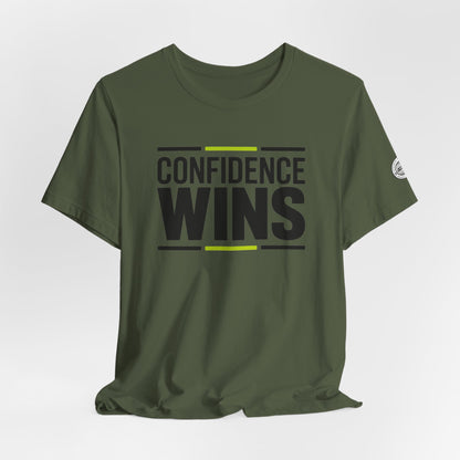 Confidence Wins Tee with Sleeve Logo T-Shirt