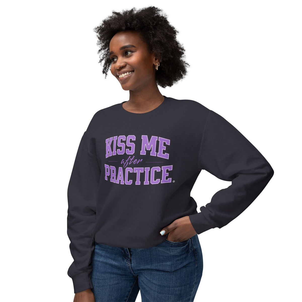 Kiss Me After Practice | Flirty Lightweight Crewneck