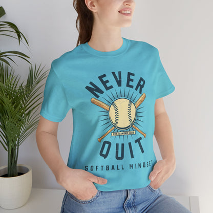 Never Quit Softball Mindset Graphic Tee