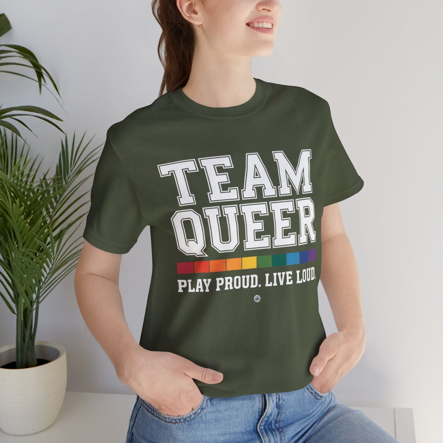 Unisex Tee - "Team Queer - Play Proud Live Loud"