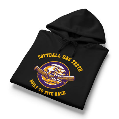 Softball has teeth Mid-Length Hoodie