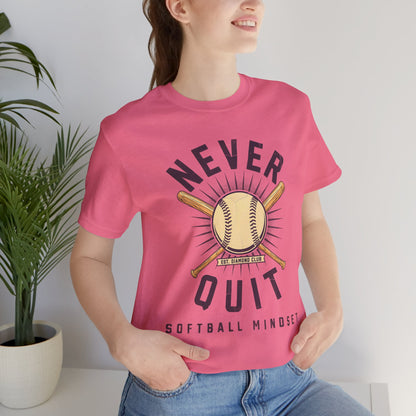Never Quit Softball Mindset Graphic Tee