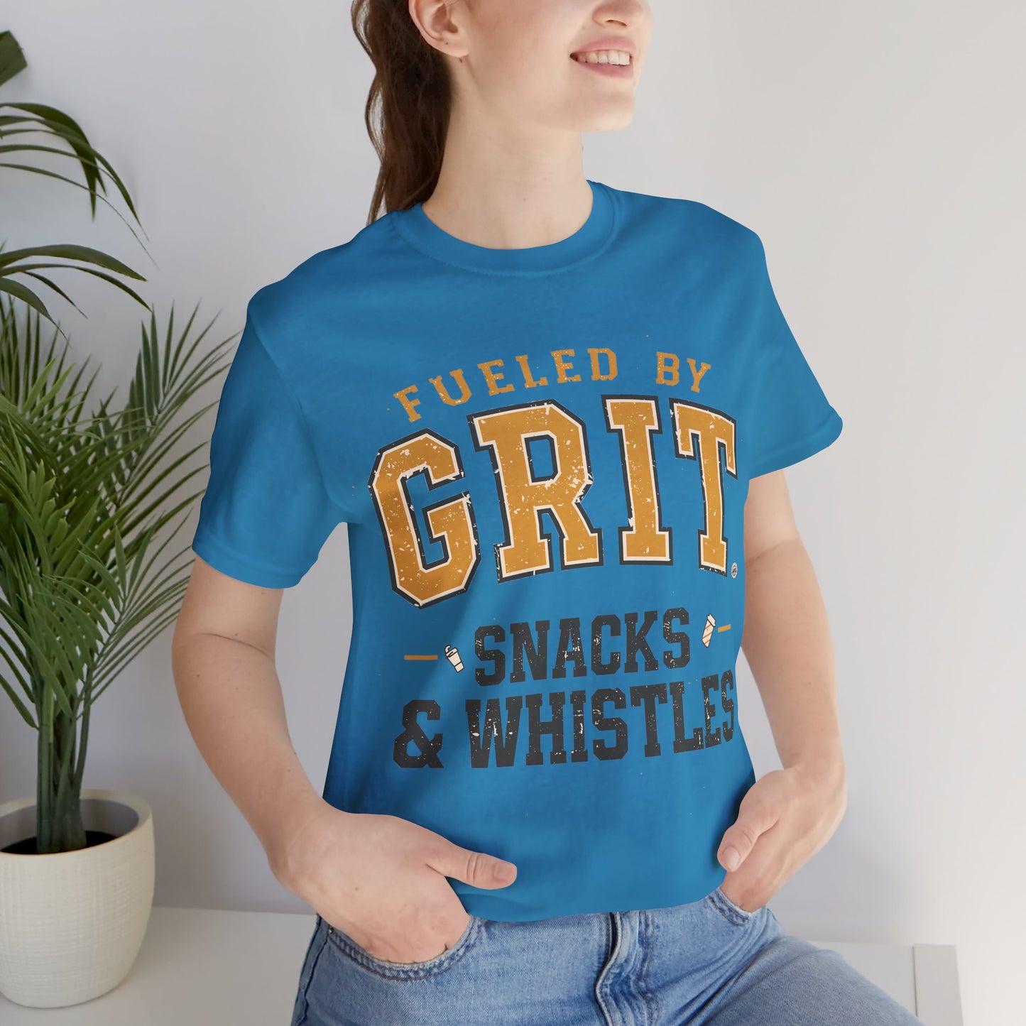 Fueled by Grit Snacks & Whistles Tee