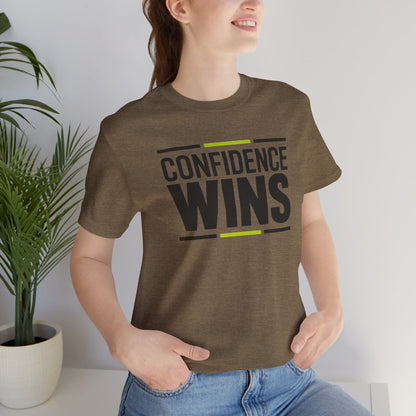 Confidence Wins Tee with Sleeve Logo T-Shirt