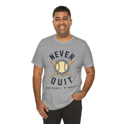 Never Quit Softball Mindset Graphic Tee