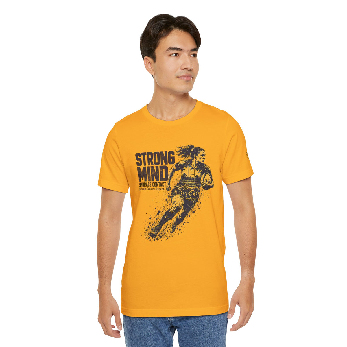 STRONG MIND Rugby Tee – Embrace Contact | Unisex