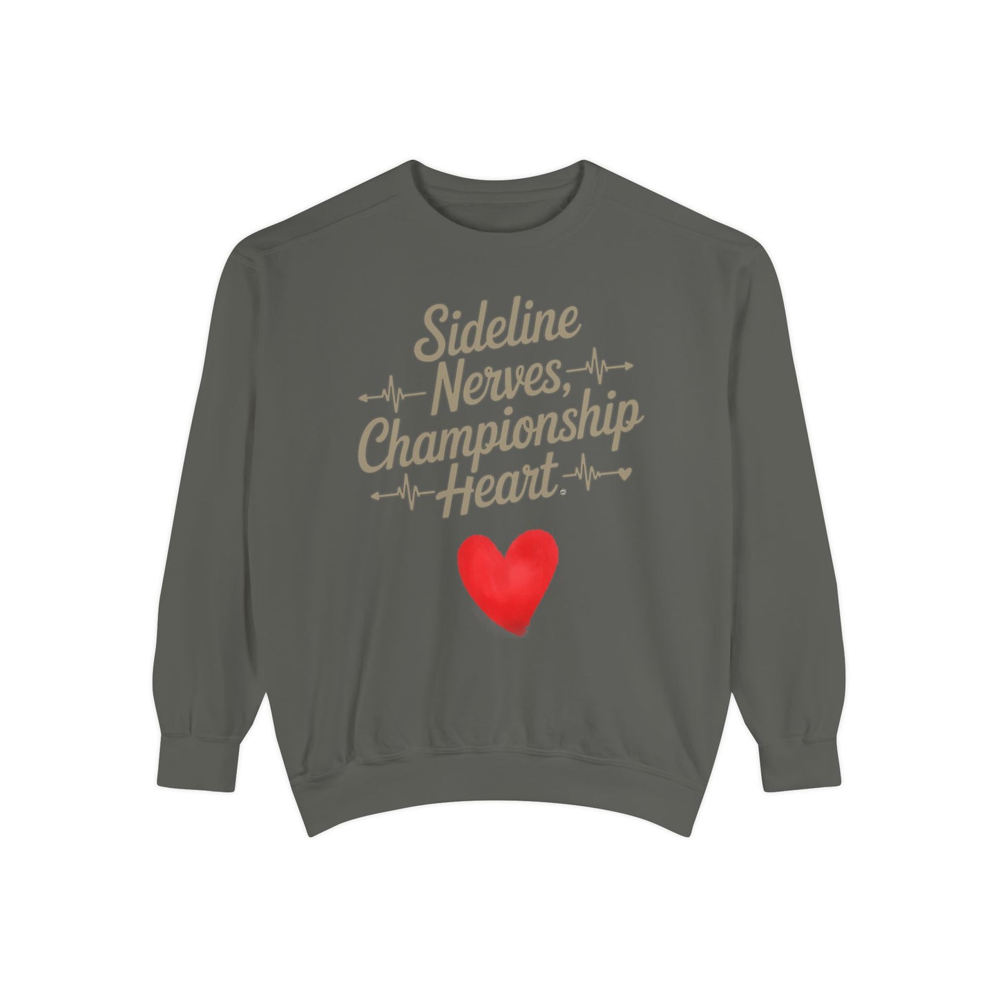 Sideline Nerves Championship Heart - Heavyweight Crewneck