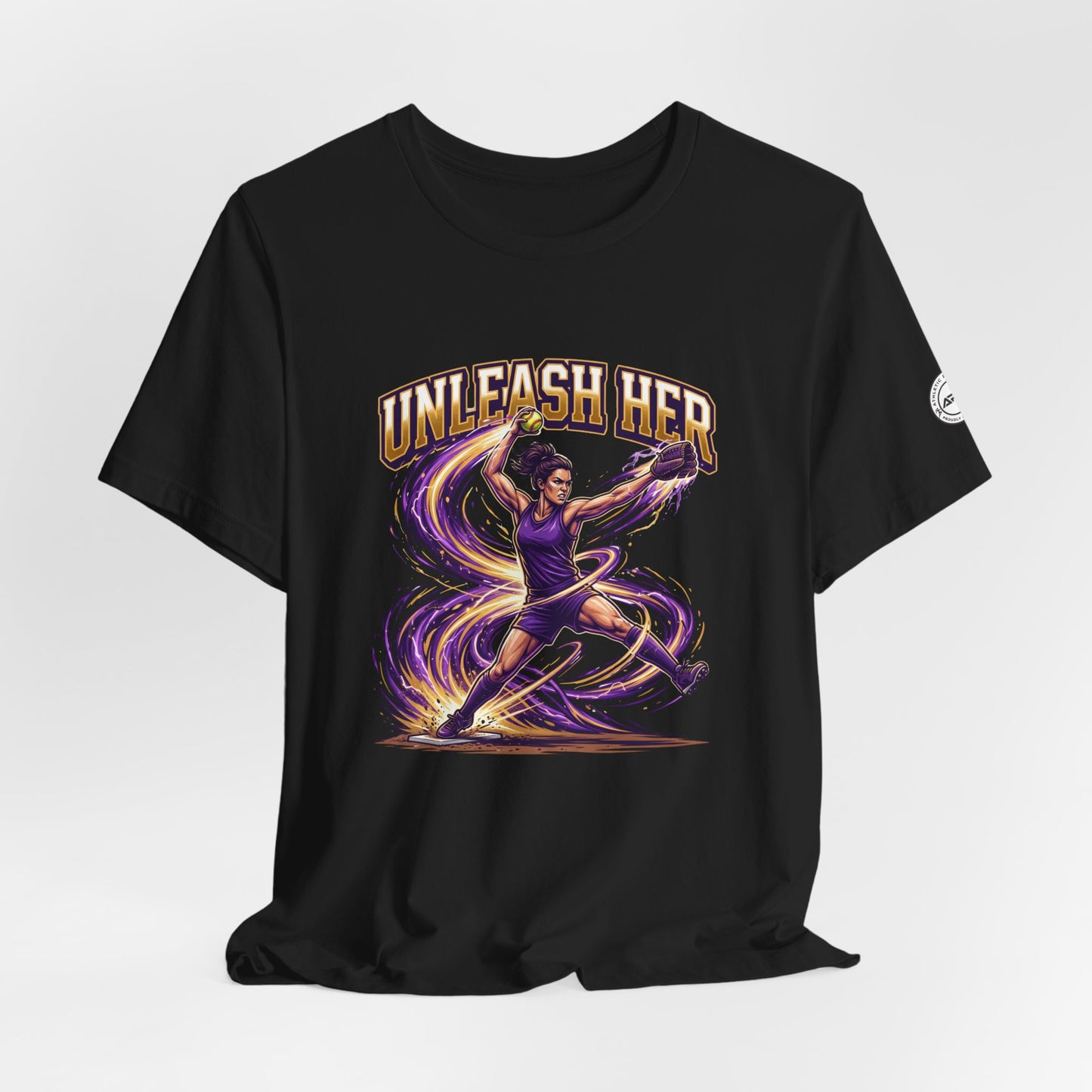 Unleash Her Softball Pitcher Graphic Tee
