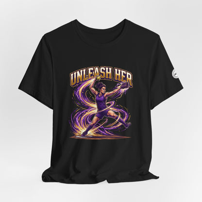 Unleash Her Softball Pitcher Graphic Tee