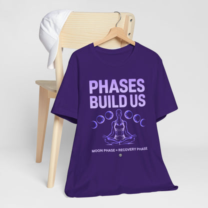 Moon Phases Recovery Tee - Purple Text