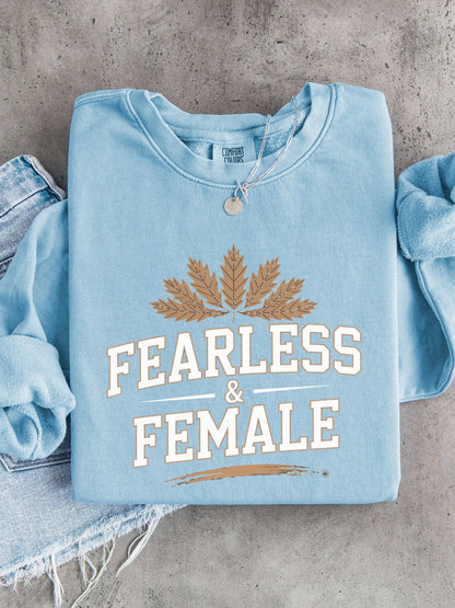 Fearless Female Crewneck Sweatshirt — Lightweight Unisex Pullover