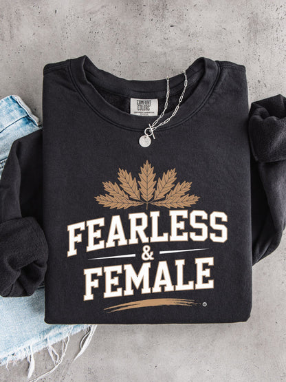 Fearless Female Crewneck Sweatshirt — Lightweight Unisex Pullover