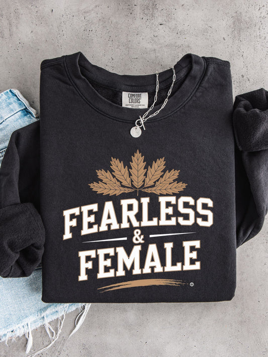 Fearless Female Crewneck Sweatshirt — Lightweight Unisex Pullover
