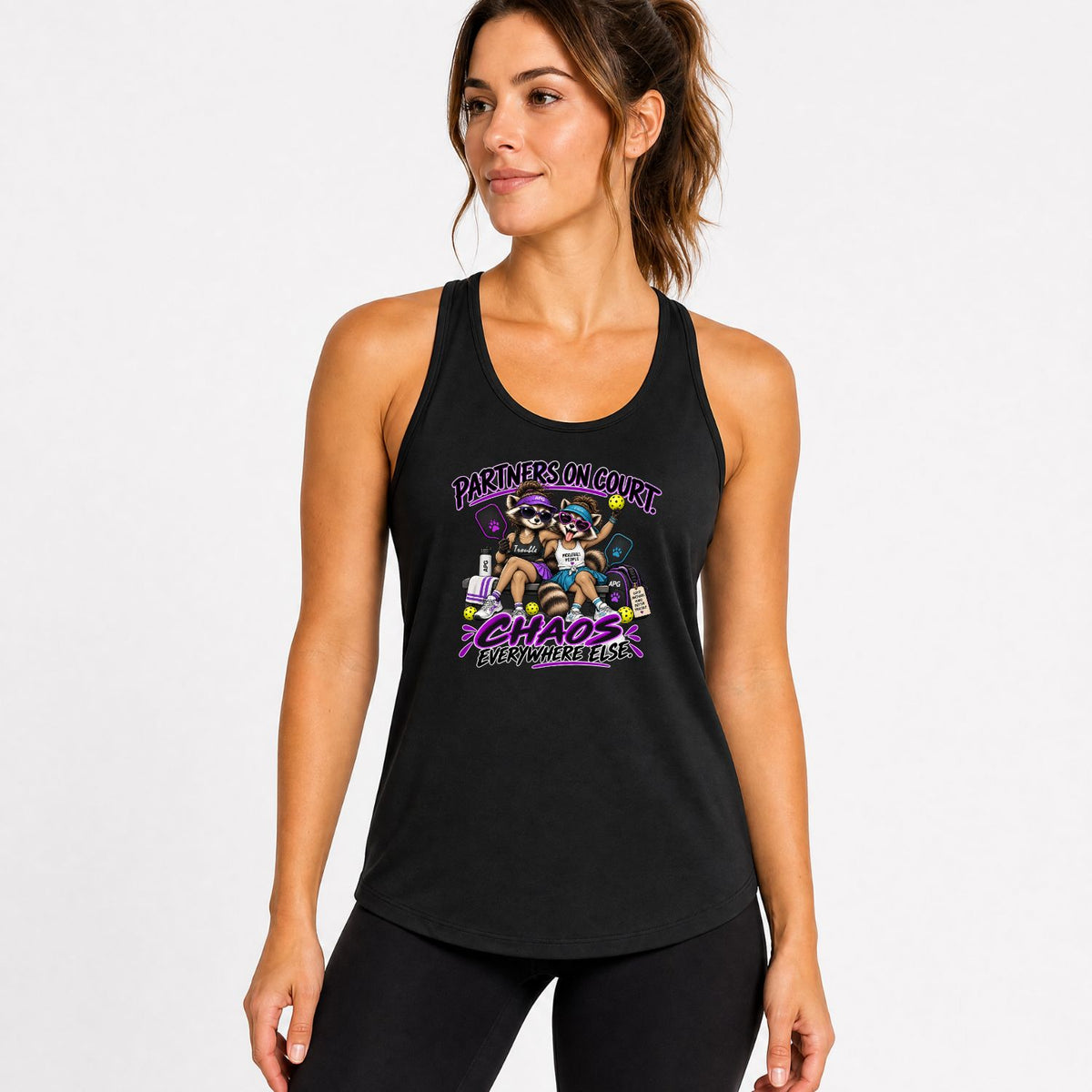 Partners on Court. Chaos Everywhere Else. Pickleball Tank Top