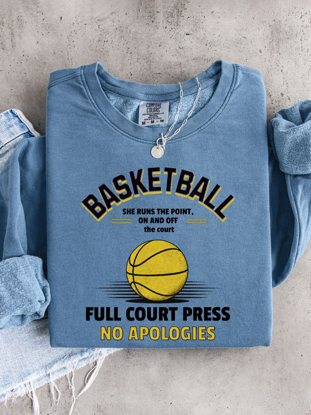 Full Court Press — Lightweight Basketball Crewneck