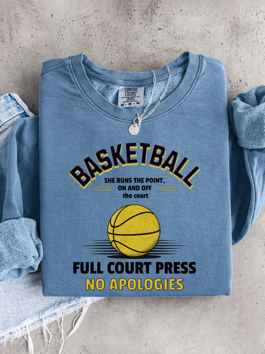 Full Court Press — Lightweight Basketball Crewneck