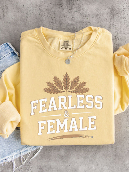 Fearless Female Crewneck Sweatshirt — Lightweight Unisex Pullover