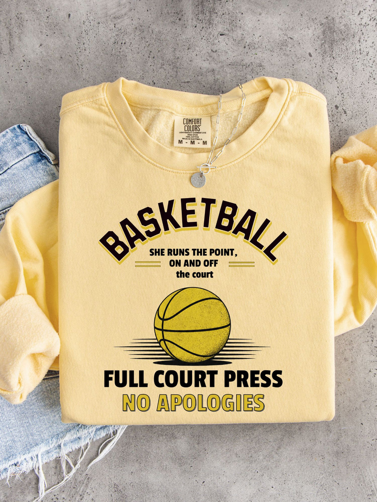 Full Court Press — Lightweight Basketball Crewneck