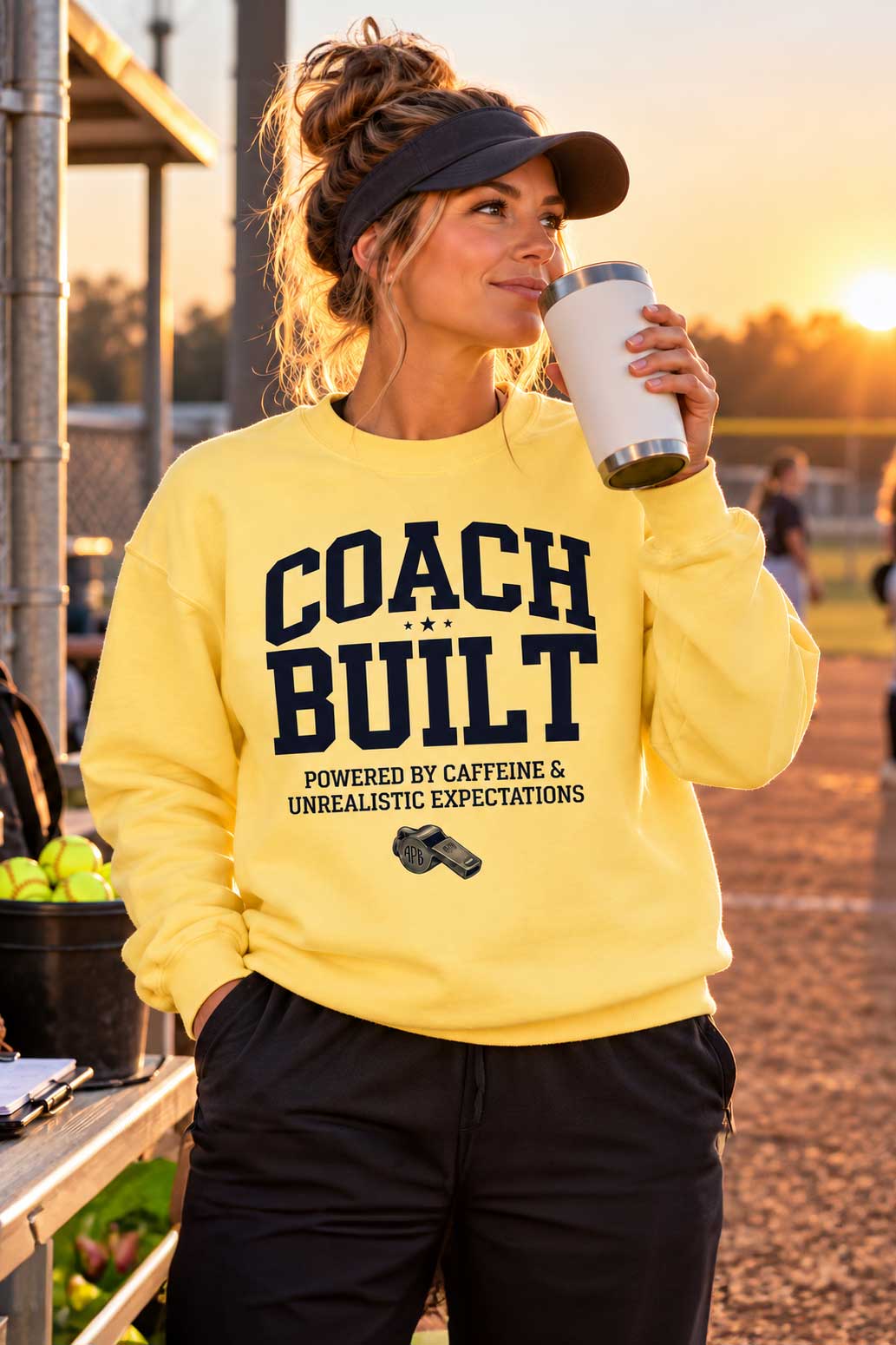 Coach Built Powered by Caffeine Crewneck Sweatshirt