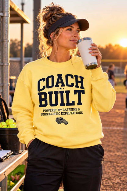 Coach Built Powered by Caffeine Crewneck Sweatshirt