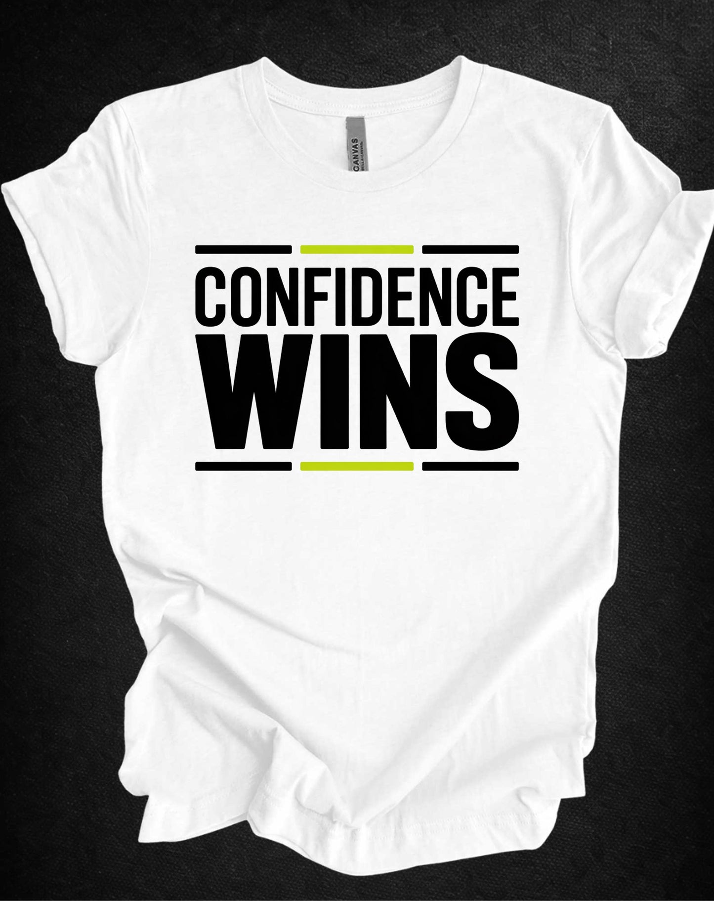 Confidence Wins Tee with Sleeve Logo T-Shirt