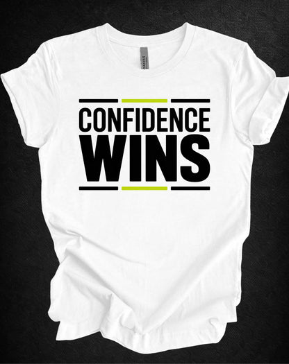 Confidence Wins Tee with Sleeve Logo T-Shirt