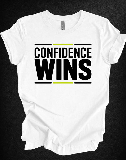 Confidence Wins Tee with Sleeve Logo T-Shirt