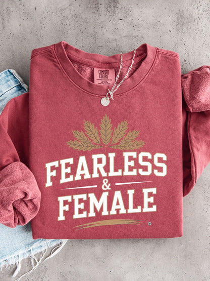 Fearless Female Crewneck Sweatshirt — Lightweight Unisex Pullover
