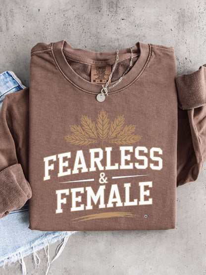 Fearless Female Crewneck Sweatshirt — Lightweight Unisex Pullover